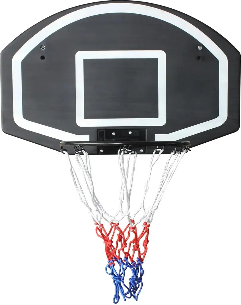 Panneau de basket mural intérieur et extérieur - Design noir incassable