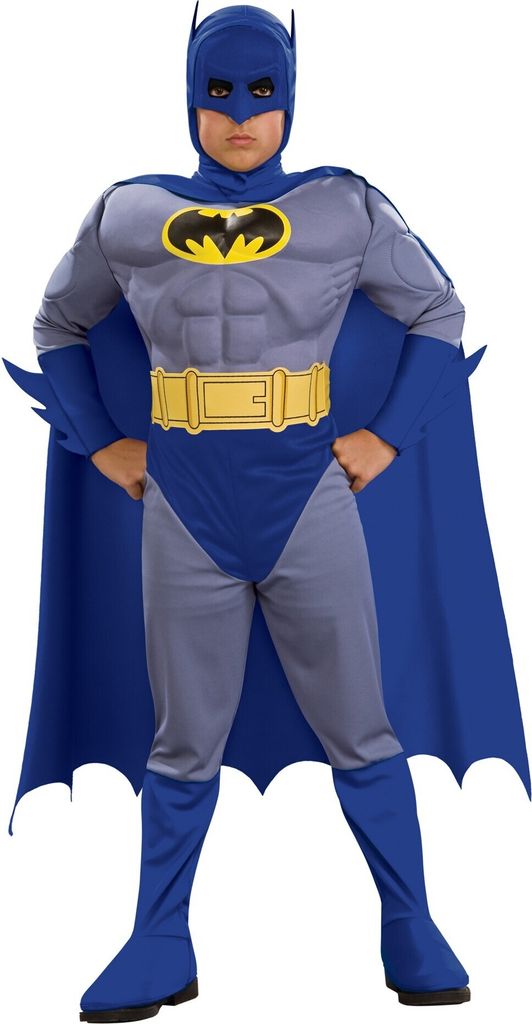 Batman - "Deluxe" Kostüm - Jungen BN4805 (S) (Grau/Blau) Produktbild 