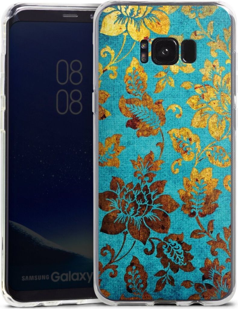 DeinDesign Handyhülle für Samsung Galaxy S8 Plus Silikon Hülle Case Smartphone Schutzhülle Blumen Ornamente Vintage