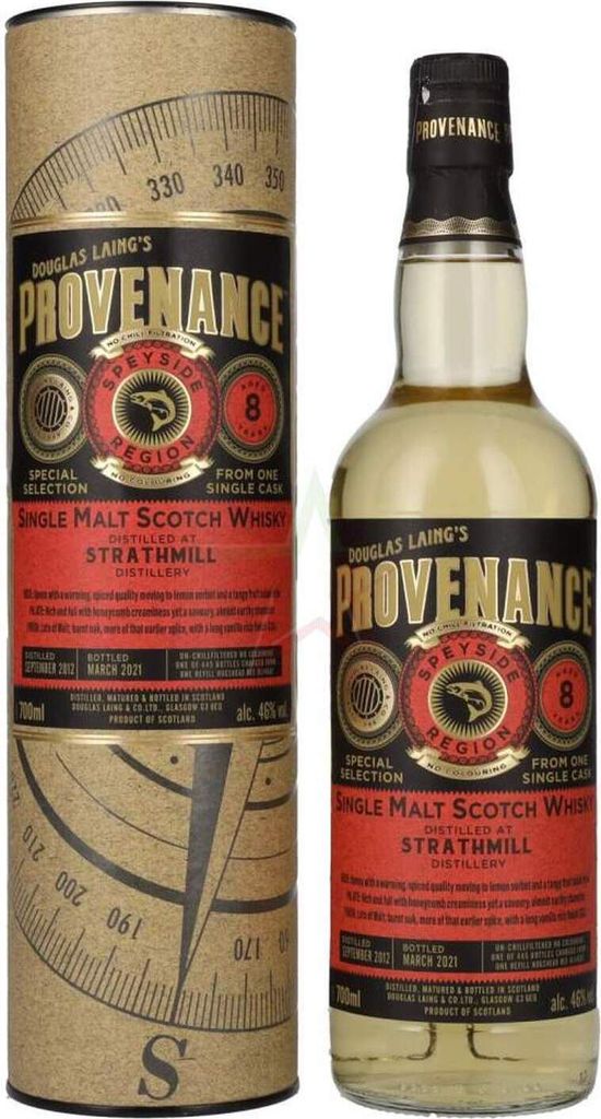 Douglas Laing PROVENANCE Strathmill 8 Years Old Single Cask Malt 2012 46 % 0,70 lt.