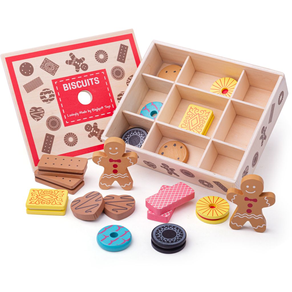 BigJigs Holz Keksdose - Spielzeug Kekse für Kinder Produktbild 