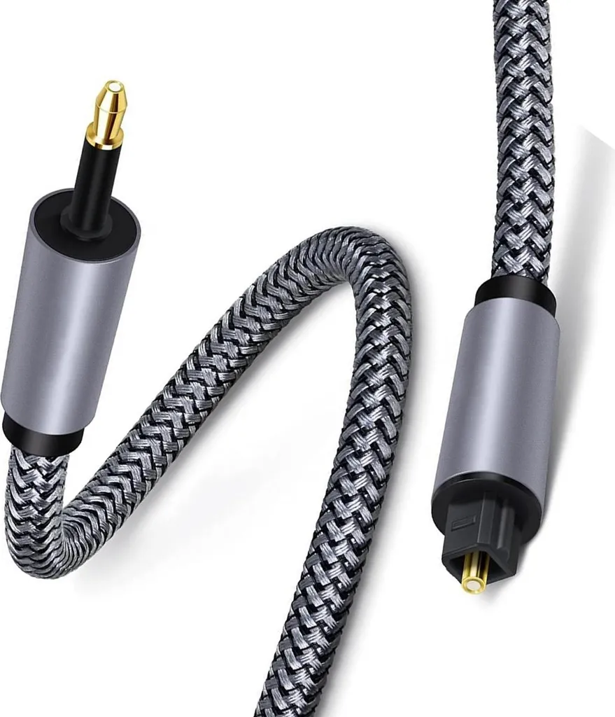 Oiyagai 2 Pezzi Cavo Audio Digitale Ottico Toslink a Mini Toslink SPDIF OD 4.0 (2M / 6,4FT