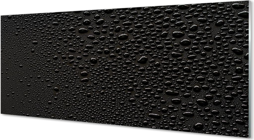 Glasbilder 125x50 Wandkunst Tautropfen Wasser