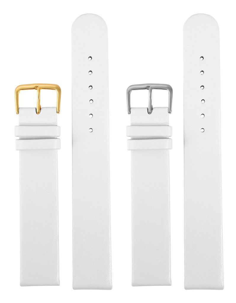 Echt-Lederband, weiß, 14 mm, ohne Naht, 12er