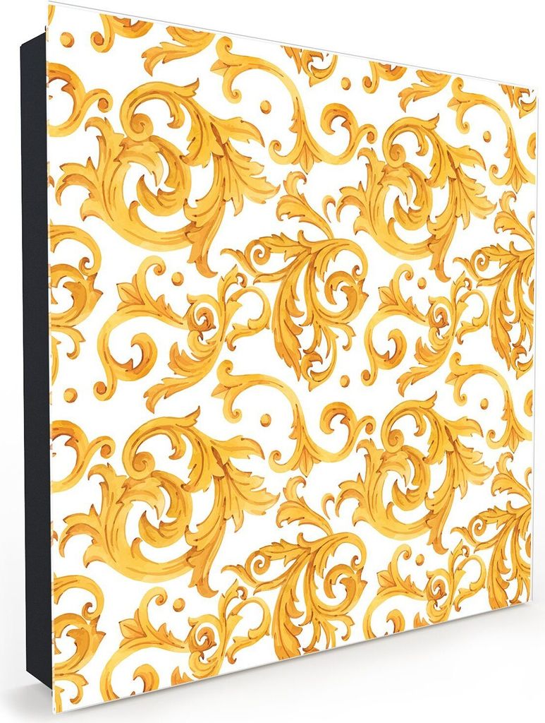 Nachbildung-Schlüsselkasten, Magnetpinnwand und Memoboard mit Glasfront Motiv Retromuster