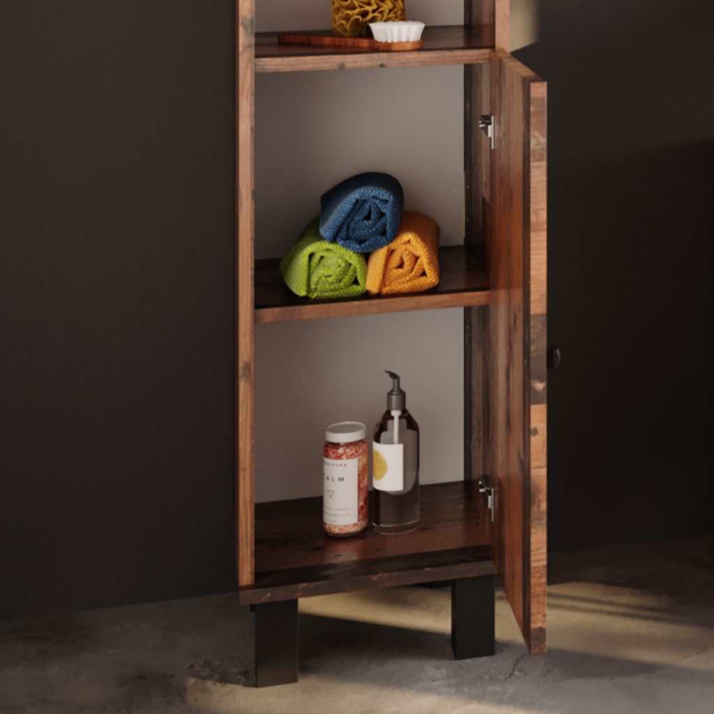 Vicco Badschrank Fynn, 30 x 190 cm, Eiche rustikal Produktbild 5