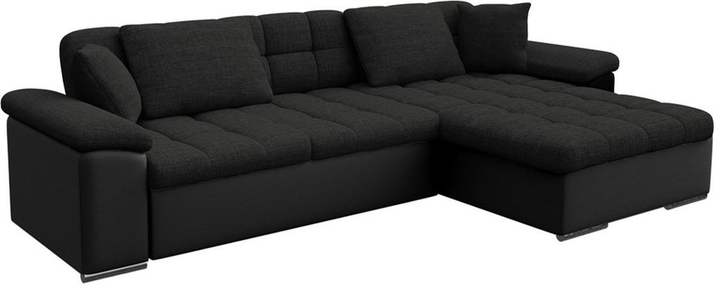 MIRJAN24 Ecksofa Diana mit Bettkasten und Schlaffunktion, Elegante Couch, Polsterecke Sofa (Farbe: Soft 011 + Soul 20, Seite: Rechts)