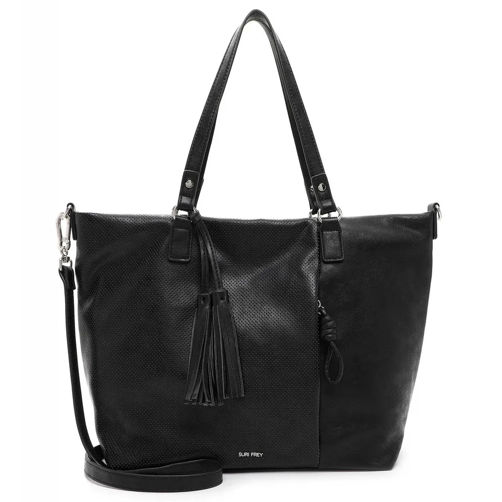 SURI FREY Nicky Borsa Shopper Nera: Spaziosa, Leggera e Vegan