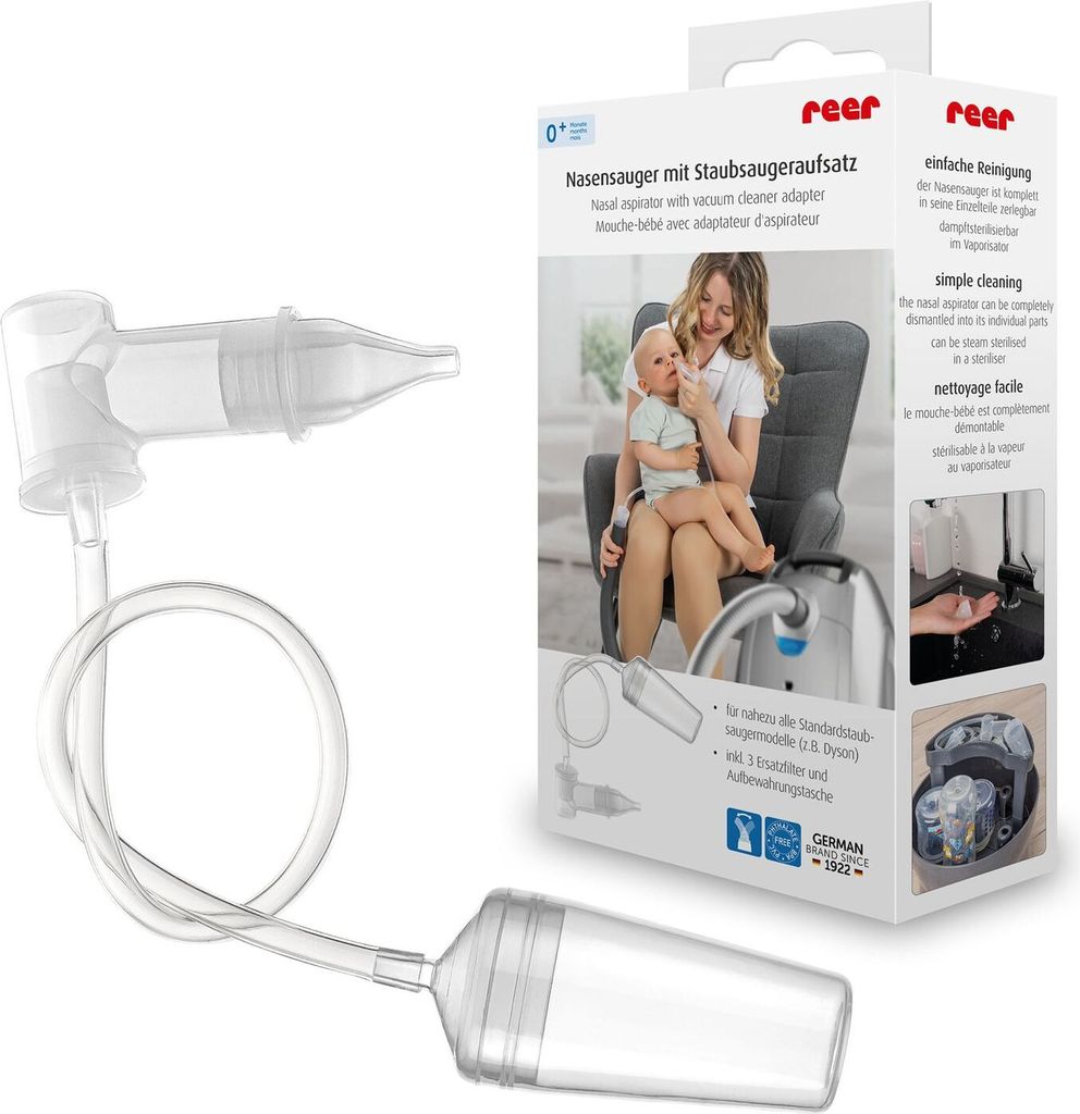 reer Nasensauger mit Staubsaugeraufsatz, Menschliche Produktbild 