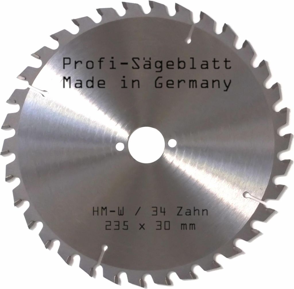 HM Sägeblatt 235 x 30 mm Zähne 34 W Hartmetall Kreissägeblatt Ersatzsägeblatt für Black & Decker/Haffner/Hitachi/Makita/Skil Handkreissäge Kr...