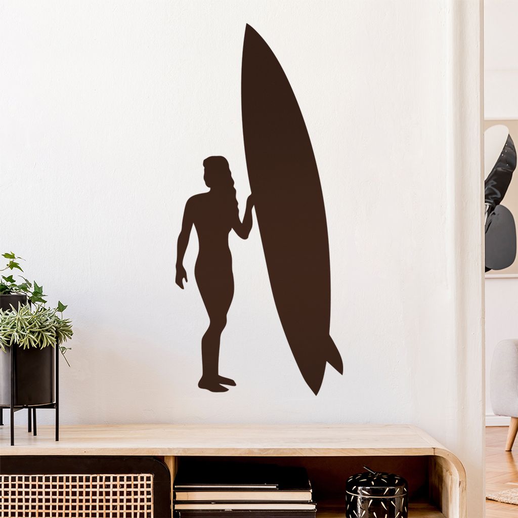 Surfen Wellen Sport Figur Wandtattoo Wandaufkleber Wall Sticker - Dekoration, Küche, Wohnzimmer, Schlafzimmer, Badezimmer