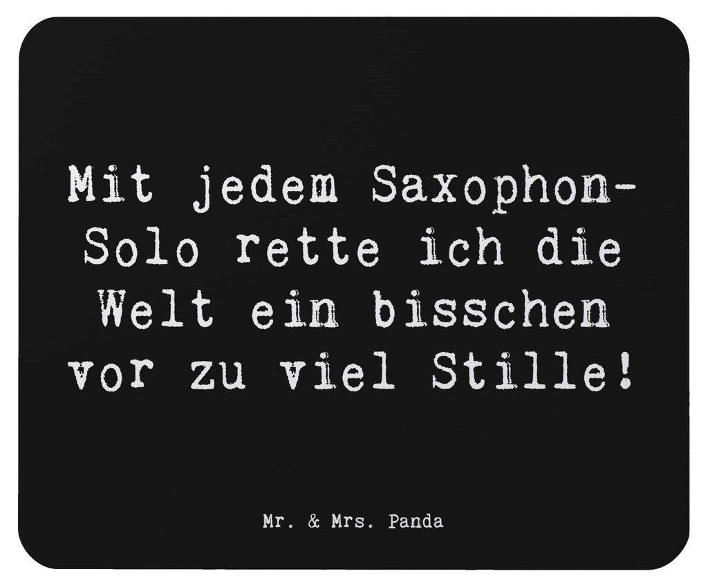 Mr. & Mrs. Panda Mouse Pad Spruch Saxophon Magie - Schwarz - Geschenk, Musikrichtung, Instrument, Mousepad, Saxophonist, computer mauspad, Musiker,...