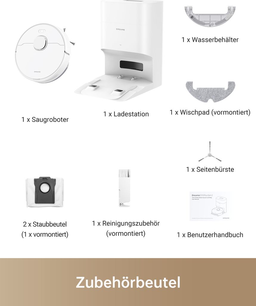 Dreame D10 Plus gens 2 Staubsauger Roboter mit Produktbild 3