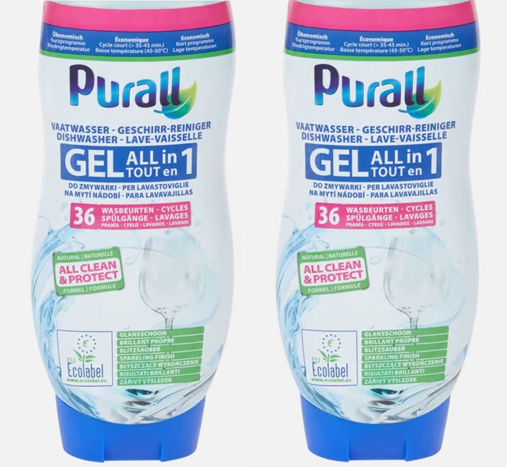 Purall All-In-One-Gel - 2x720 ml Geschirr Reiniger Gel Produktbild 
