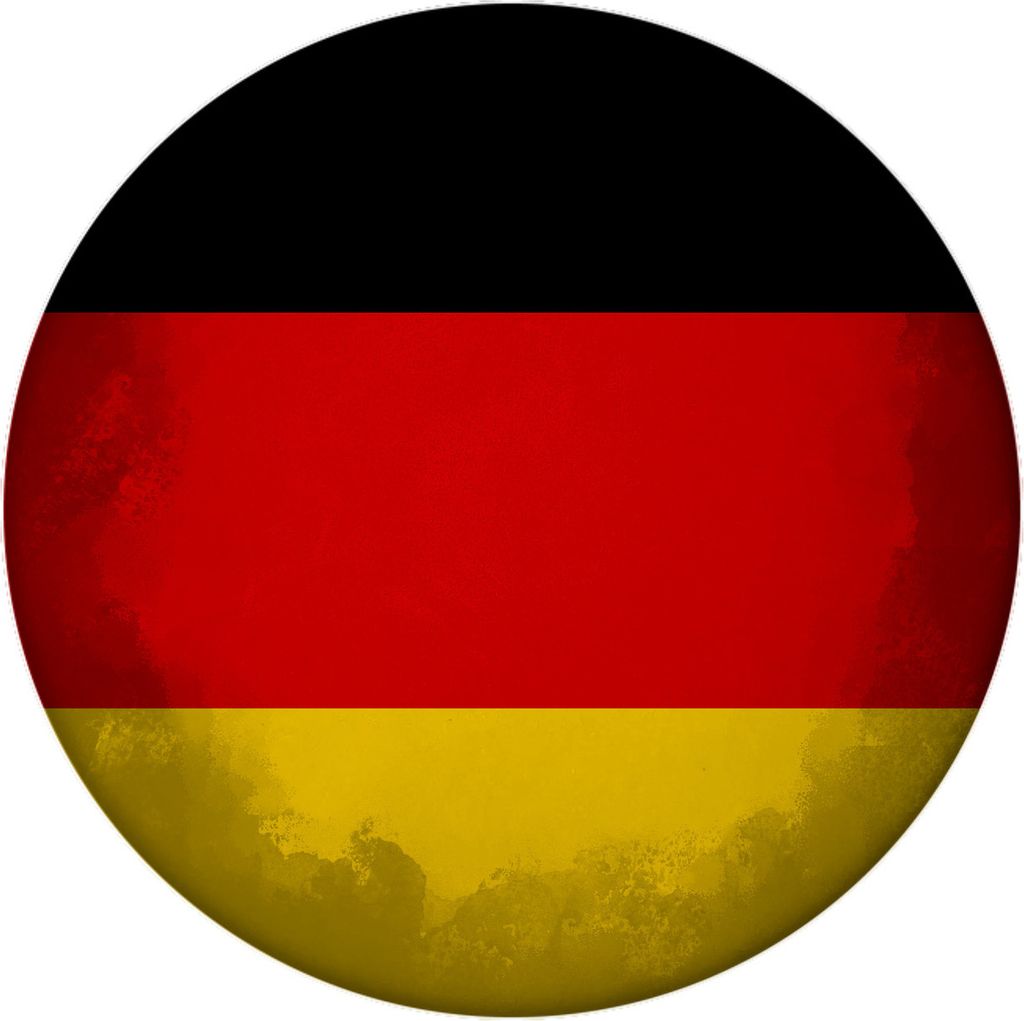 Deutschland Flagge Magnet rund Produktbild 