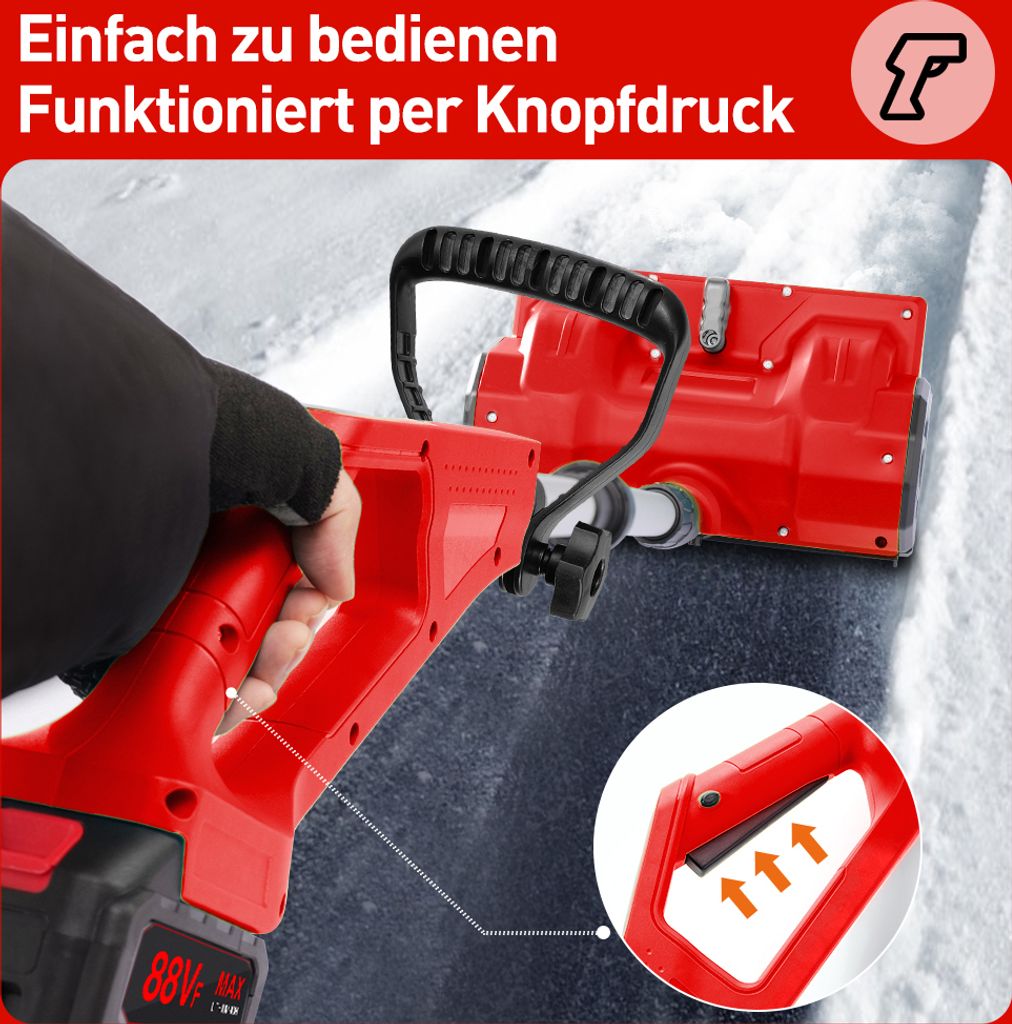 Akku-Tragbare elektrische Schneefräse,Zusammenklappbare Produktbild 3