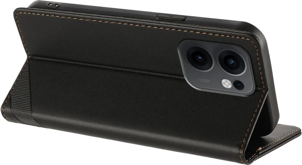 Pixfab Custodia A Portafoglio In Pelle Per OPPO Reno13 F/FS 5G – Con Protezione RFID, Slot Carte, Chiusura Magnetica E Supporto, Nero