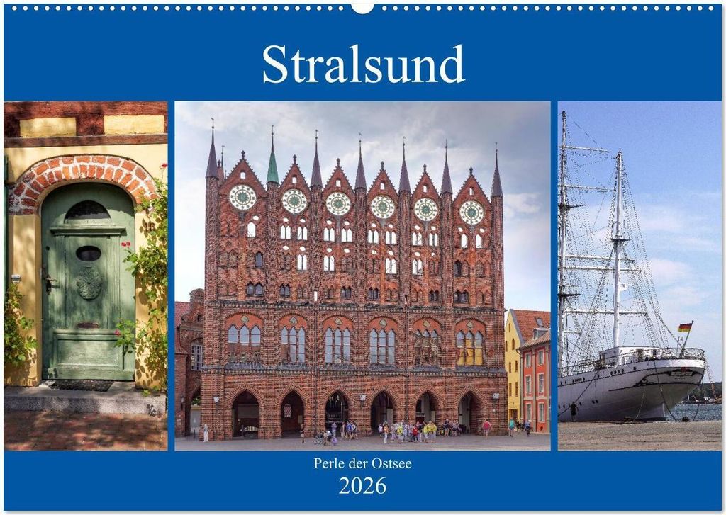 Stralsund - Perle der Ostsee (Wandkalender 2026 DIN A2 quer), CALVENDO Monatskalender