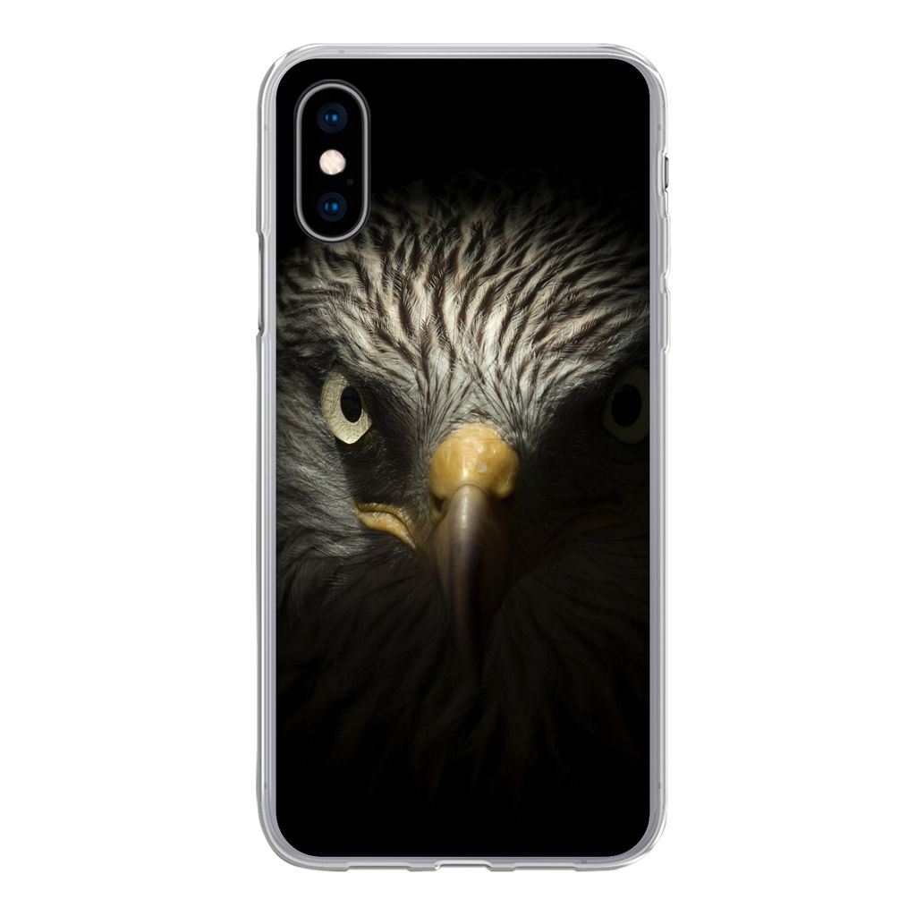 MuchoWow Handyhülle Schutzhülle Hülle für iPhone X Vogel - Adler - Raubvögel - Auge - Schnabel - Licht Silikon Softcase Handy Hülle - Handy...