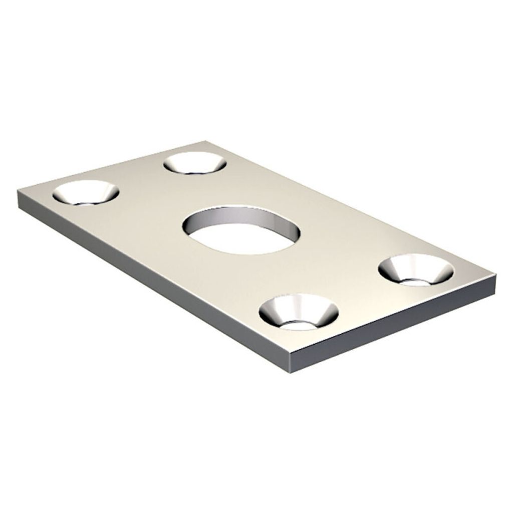 Riegelbodenplatte für Riegel 16 mm, zum Anschrauben aus Produktbild 