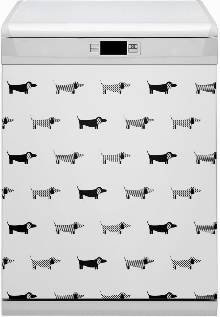 Geschirrspüle Magnet für Spülmaschine Magnetmatte Küche Magnete Dekorative 60x80 cm - Dachshunds
