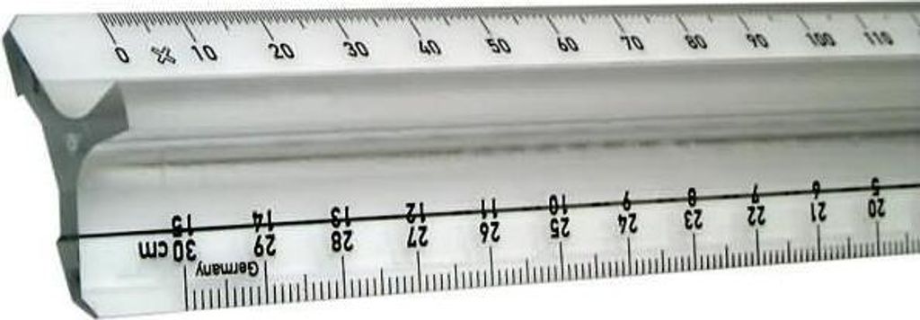 KUM® 202.01.09 Lineal Plastik mit Griff 30 cm Produktbild 