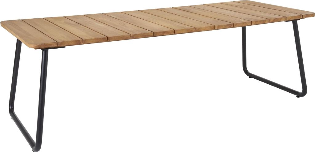 Gartentisch NOLLI BHT 90x73x175 cm schwarz Outdoortisch Balkontisch