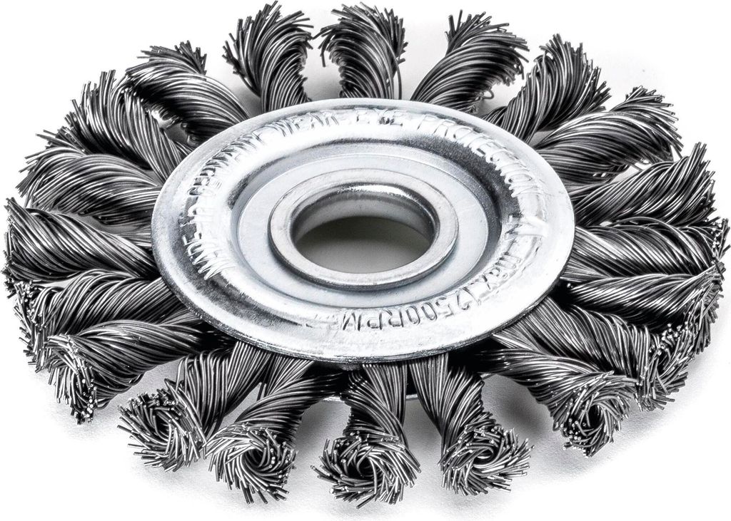Lessmann Zopf-Rundbürste gezopft Stahldraht 115 x 14 mm Rechts / Links, Rostfrei