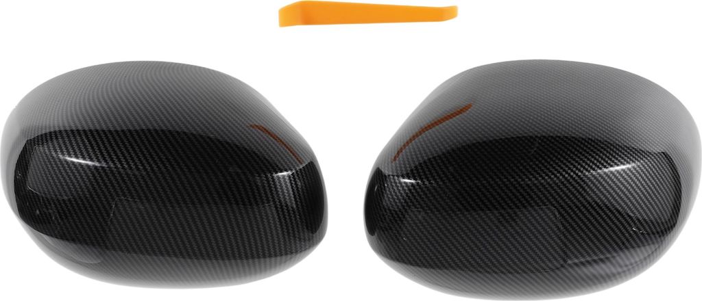 ABS Links Rechts Spiegel Abdeckung Kappe Ersatz Schwarz für Mini F54 Clubman 2020-2024 ohne Hörner Spiegel Schutz Abdeckung Nr.51169881537