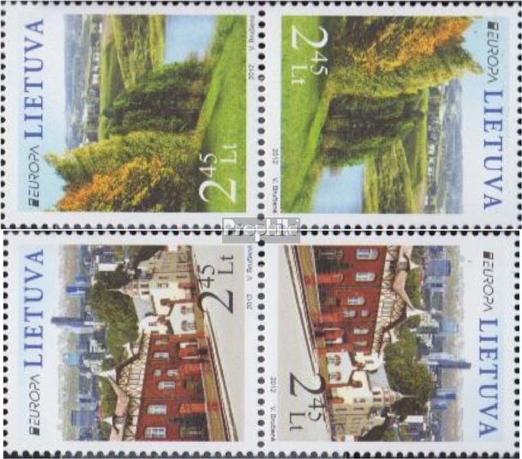 Briefmarken Litauen 2012 Mi 1103K-1104K (kompl.Ausg.) Kehrdruckpaar postfrisch Europa