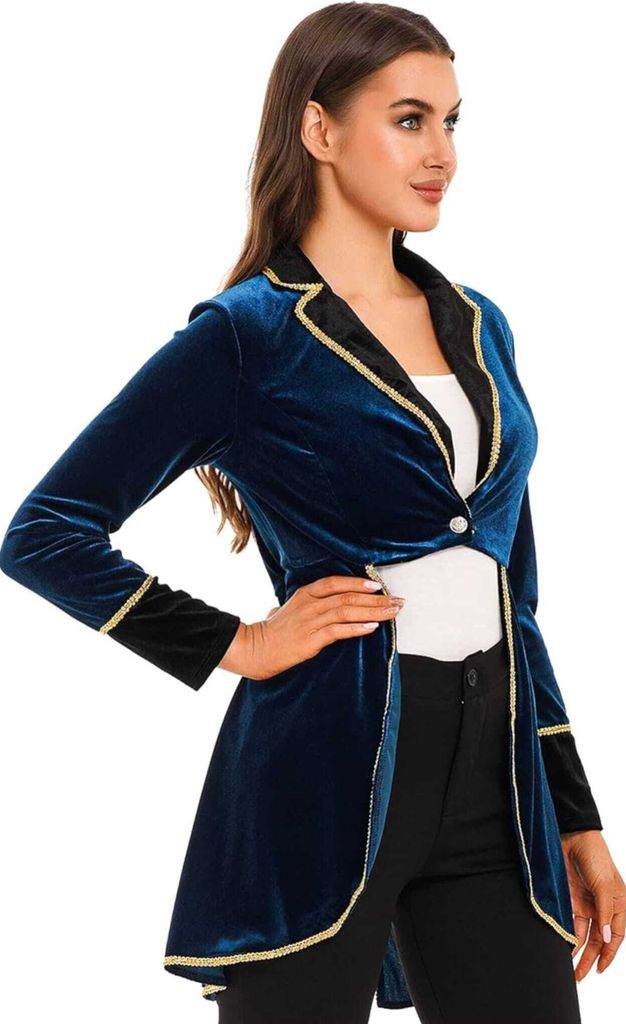 Damen Herren Ringmaster Gr. XXXL Zirkus Kostüm Vintage Mantel Showman Frack Jacke Blazer Smoking Karneval Cosplay Uniform