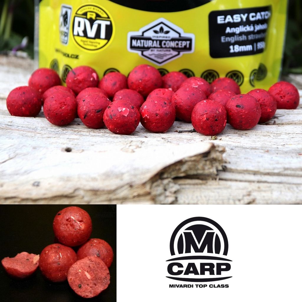950g "MIVARDI RAPID EASY CATCH " rote 20mm Boilie English Strawberry