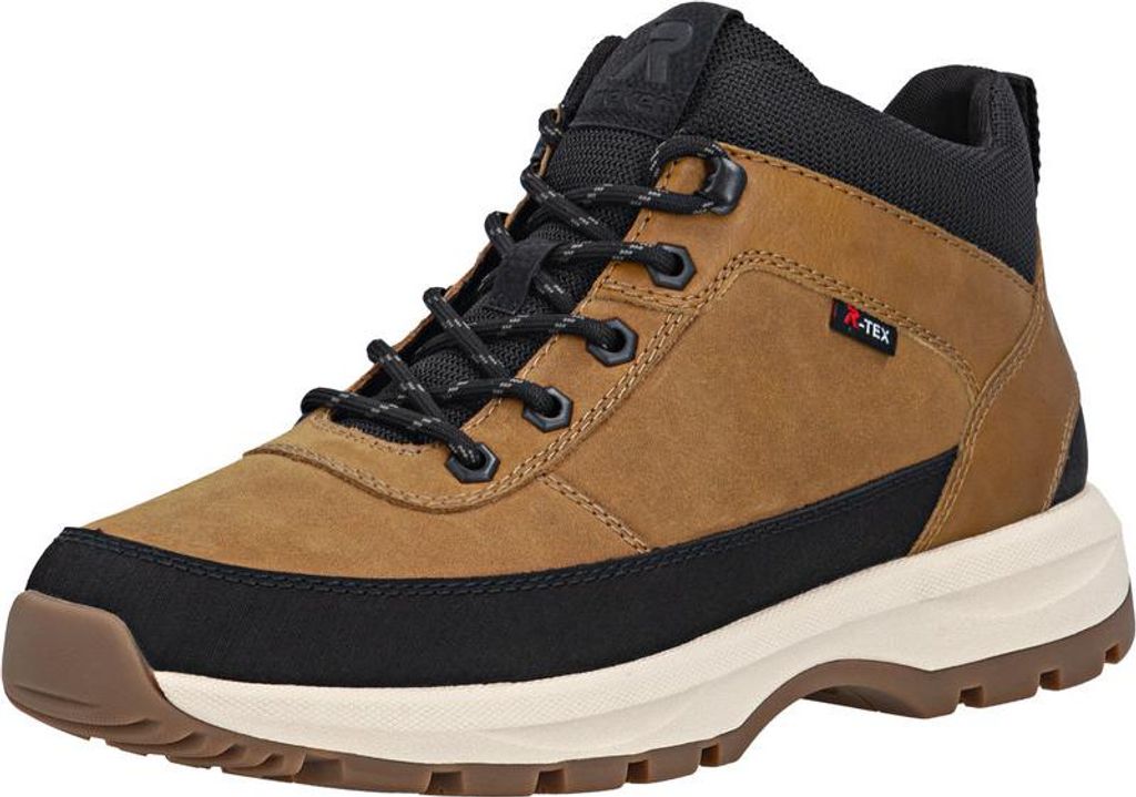 Rieker Schnürstiefel - Braun / Schwarz Kunstleder : 40 : Normal Größe: 40 Weite: Normal
