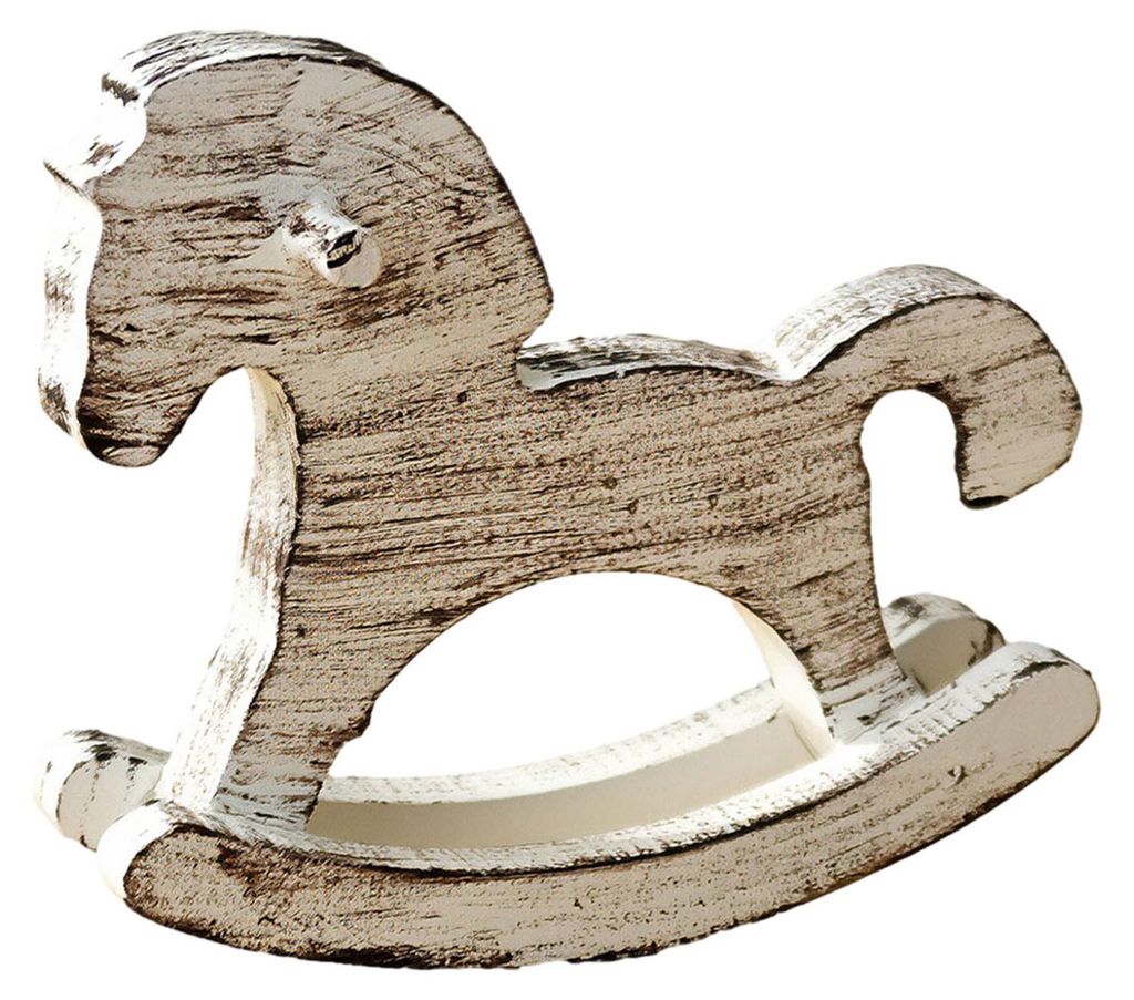 Handbemalte Schaukelpferd-Figur aus Holz, Vintage-Miniatur-Schaukelpferd-Statue, Dekoration für Zuhause, Büro, Wohnzimmer oder Schreibtisch.