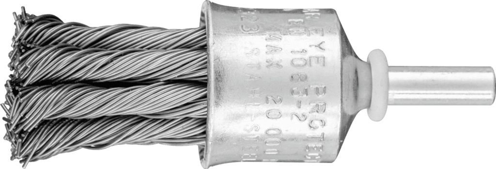 PFERD TOOLS Pinselbürste gezopft PBG Ø23 mm Schaft-Ø6 mm Stahl-Draht-Ø0,50