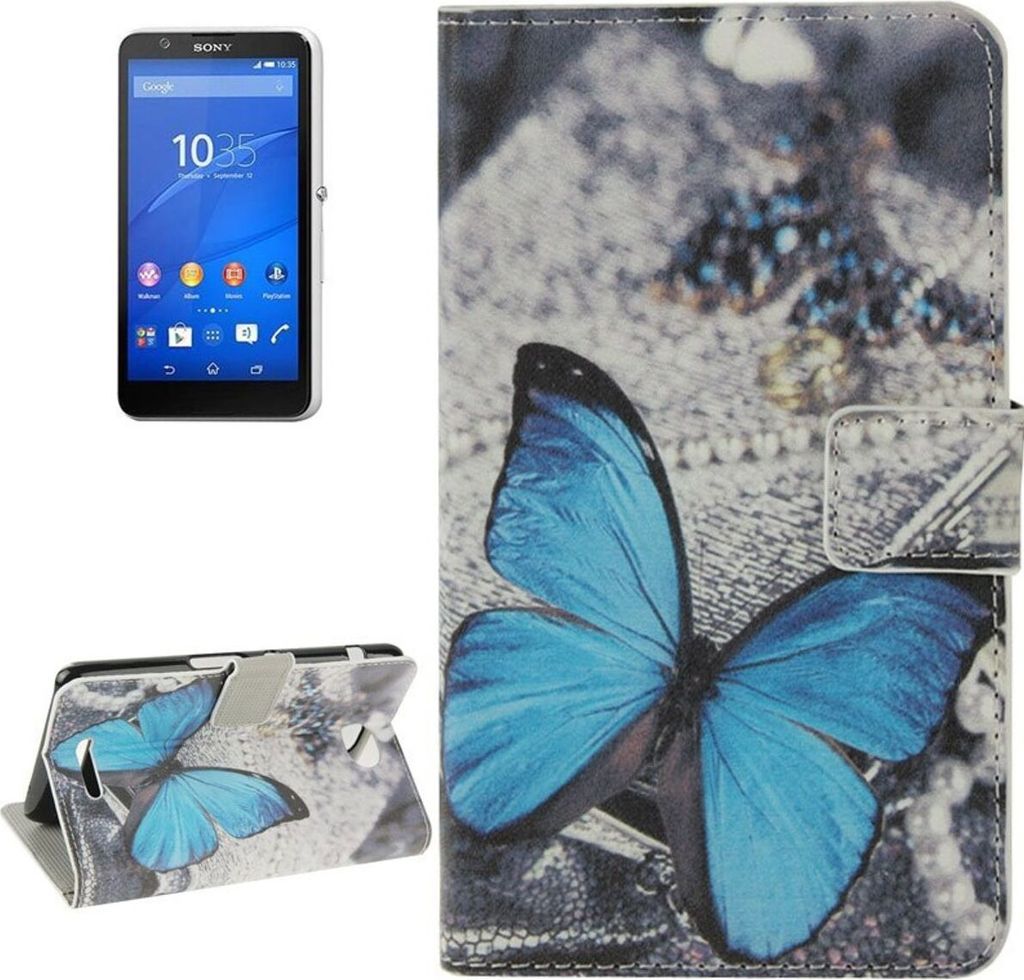 Handyhülle Tasche für Handy Sony Xperia E4 Blauer Produktbild 