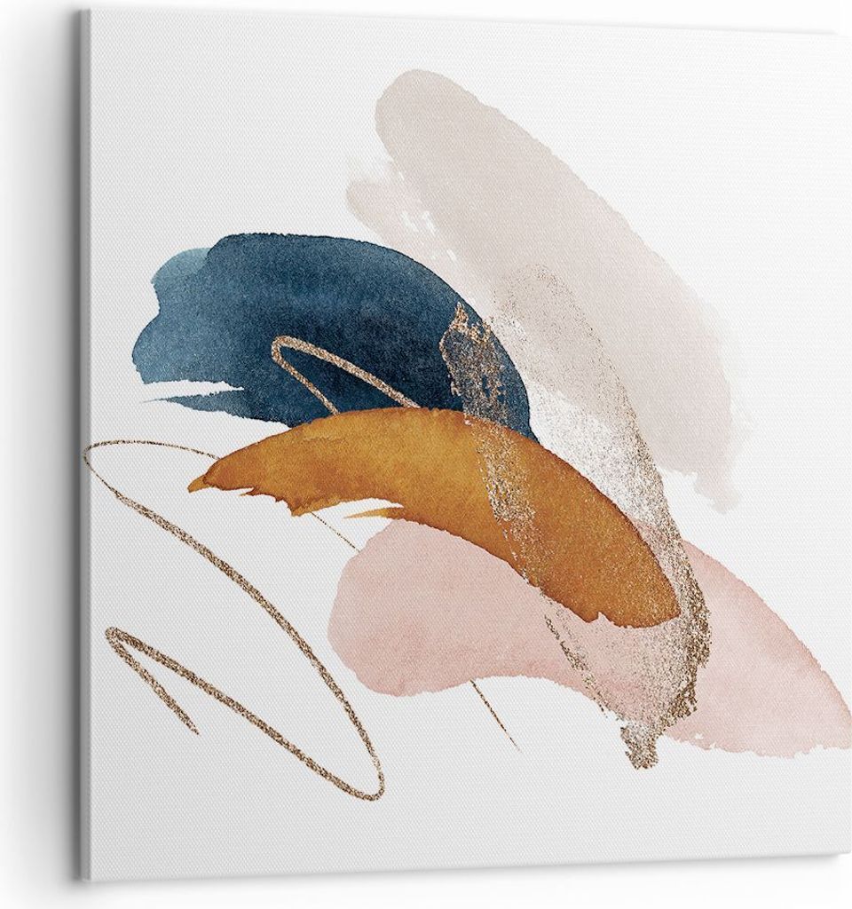 Bild auf Leinwand - Leinwandbild - Einteilig - Die Farben Abstraktion Stück - 60x60cm - Wand Bild - Wanddeko - Wandbilder - Leinwanddruck - Bilder...
