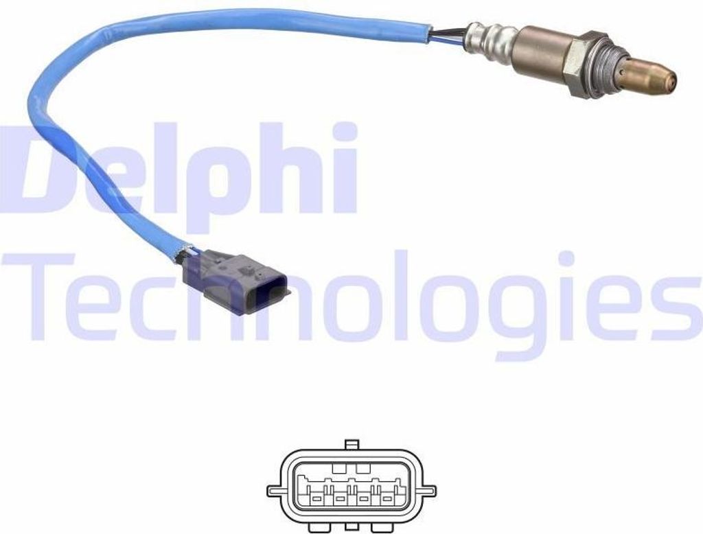 DELPHI Lambdasonde für NISSAN JUKE (F15) Beheizt 330mm ES21216-12B1