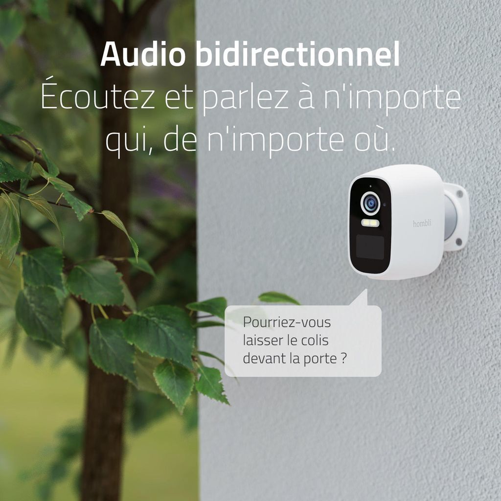Hombli smarte Batterie Kamera, weiß Produktbild 