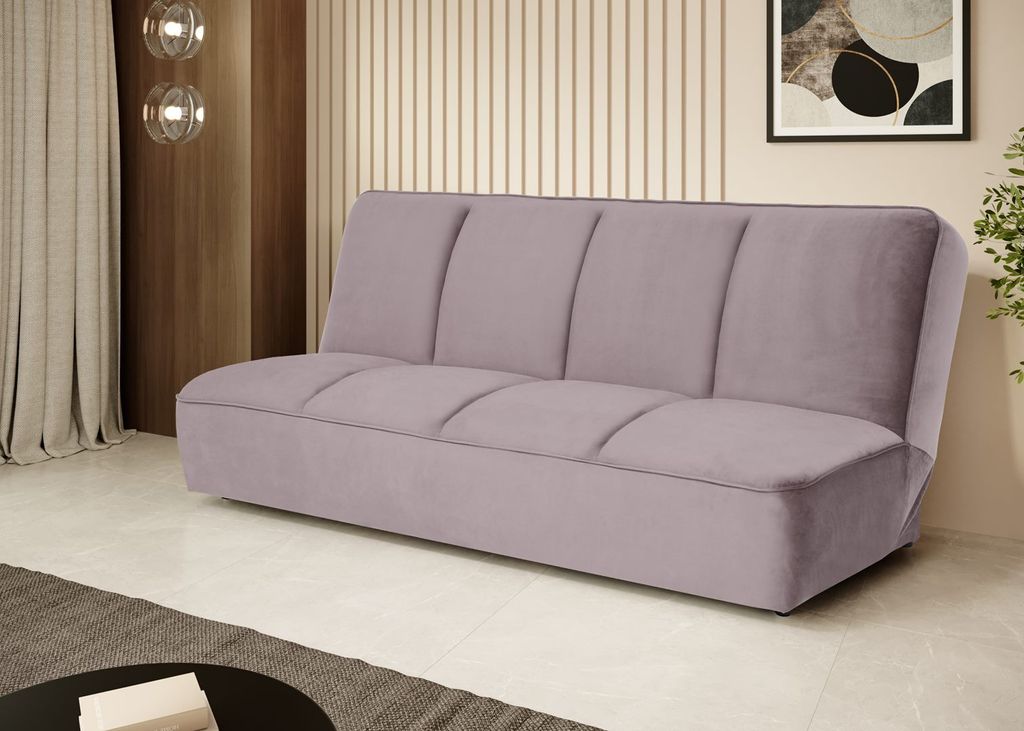 Sofa mit Schlaffunktion LEANO 3-Sitzer, Rosa (Riviera62)