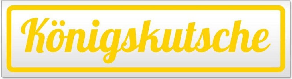 Kiwistar - Autoaufkleber - Gelb - 20 x 5,3 cm - Königskutsche - Hinweis Aufkleber Sticker für Auto, Kfz, Fahrrad, PKW, LKW