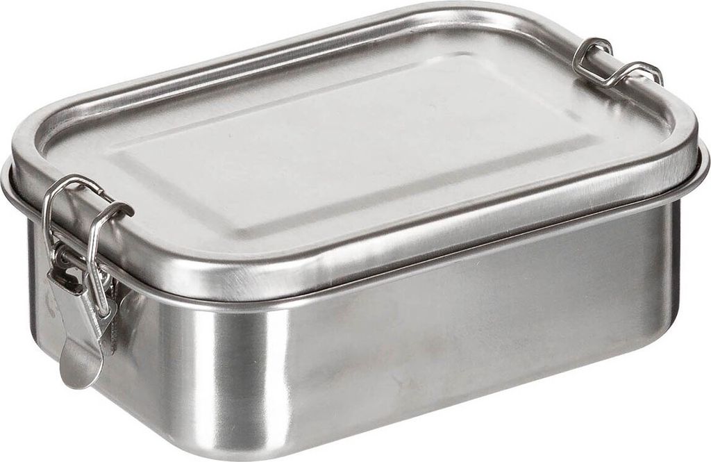 FoxOutdoor Lunchbox, Premium, Edelstahl, ca. 16 x 11,5 x 6 cm