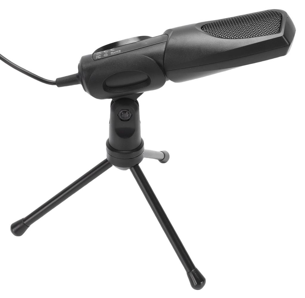 Gaming USB Microphone for PC RGB Condenser Computer Mic with Tripod Stand for Gaming Streaming Podcasting Recording Black