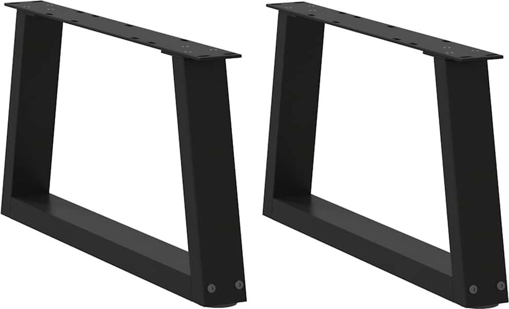 Couchtischbeine V-Form 2 Stück Schwarz 50x(30-31,3) cm Stahl