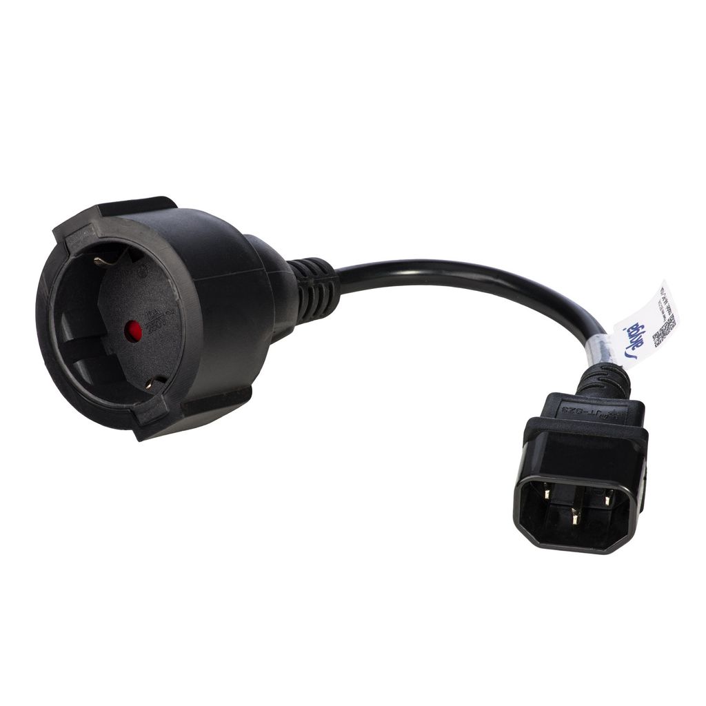 Adaptateur de câble d'extension CEE 7/4 / C14 15cm Image du produit 