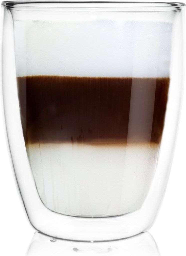 Orion Teeglas Kaffeeglas Doppelwandig Gläser Thermoglas für Kaffee Tee 330 ml