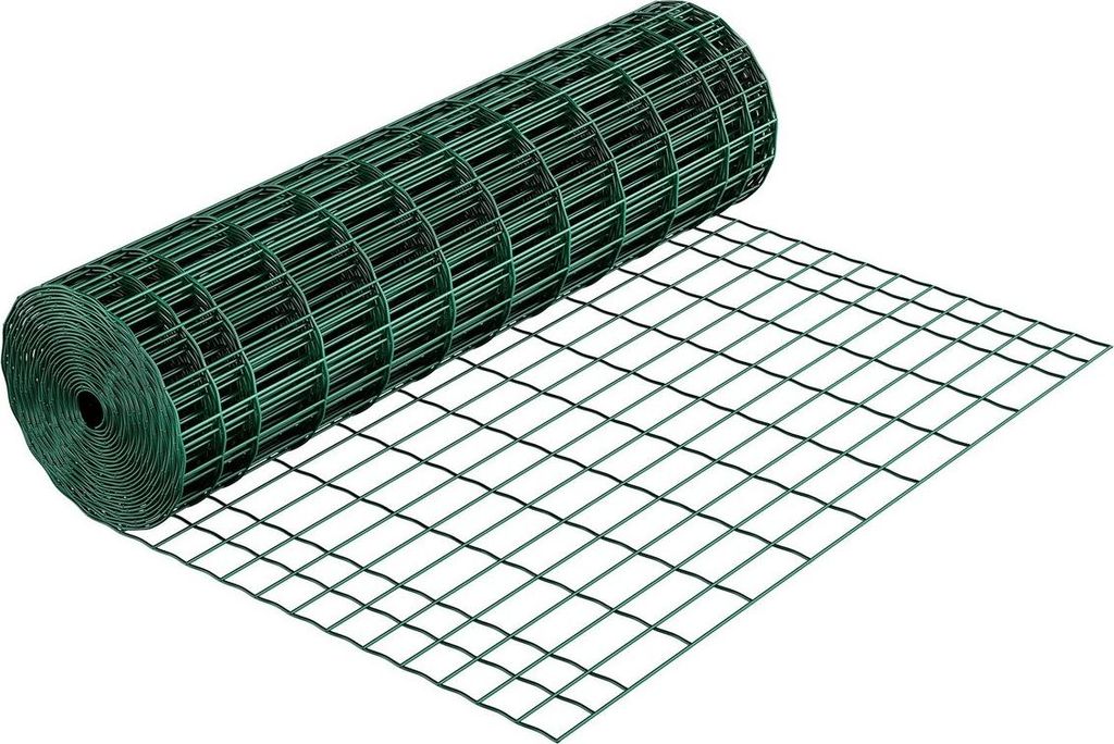 Farm Fence, 1 x 25 m, 2 x 4 in Mesh 2.1mm Galvanized Steel Wire Fencing for Cattle, Hog & Sheep, Heavy Duty Vinyl Coated Livestock Fence for Animal...