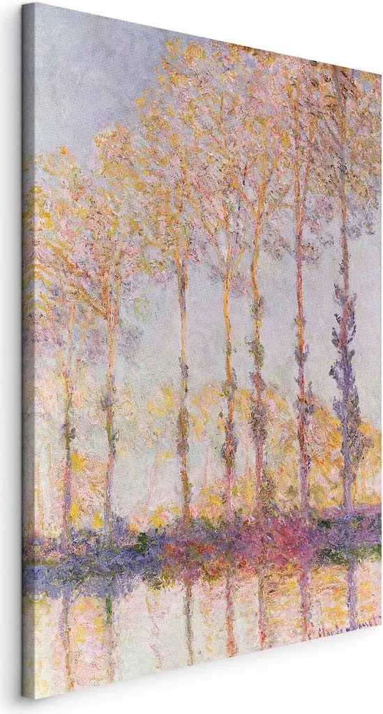 Riproduzione Monet Pioppi sull'Epte 40x60 - Quadro su Tela Vlies