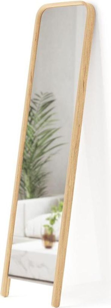 Umbra Standspiegel Bellwood, Ganzkörperspiegel, Holz, Natur, 156 cm, 1023037-390