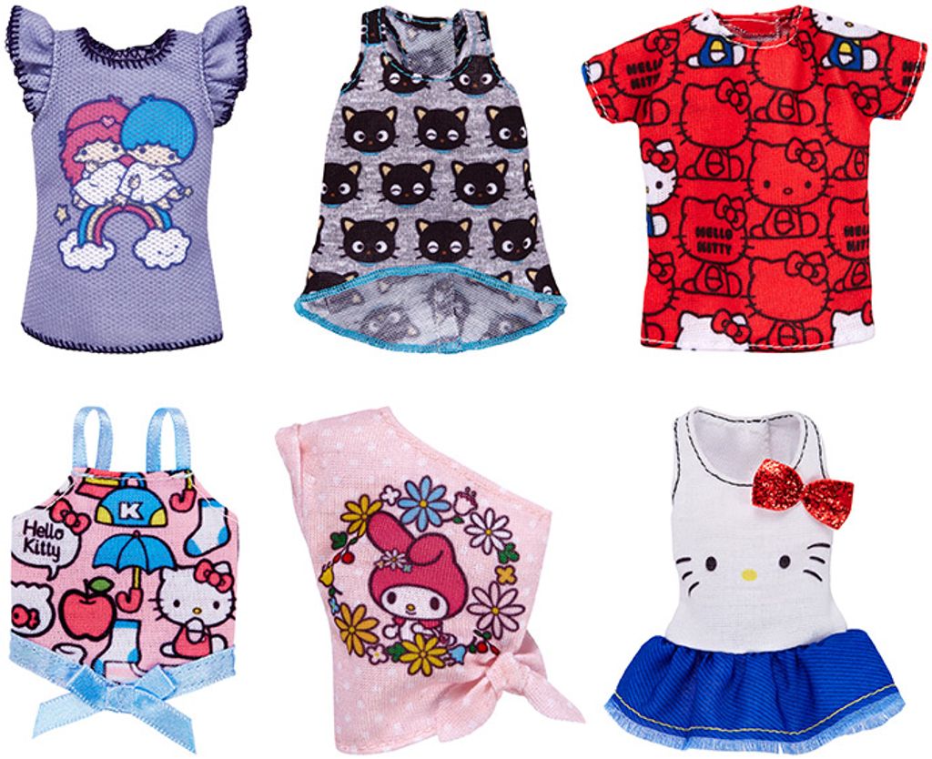 Mattel Barbie Fashions Oberteil Hello Kitty Top pink/blau